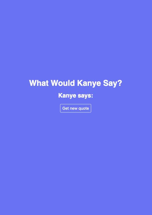 What Would Kanye Say